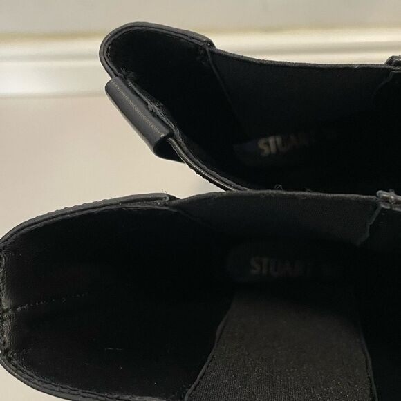 Stuart Weitzman Soho Pearl Chelsea Leather Boots Size 10 Black NWOT‎ - Picture 12 of 12